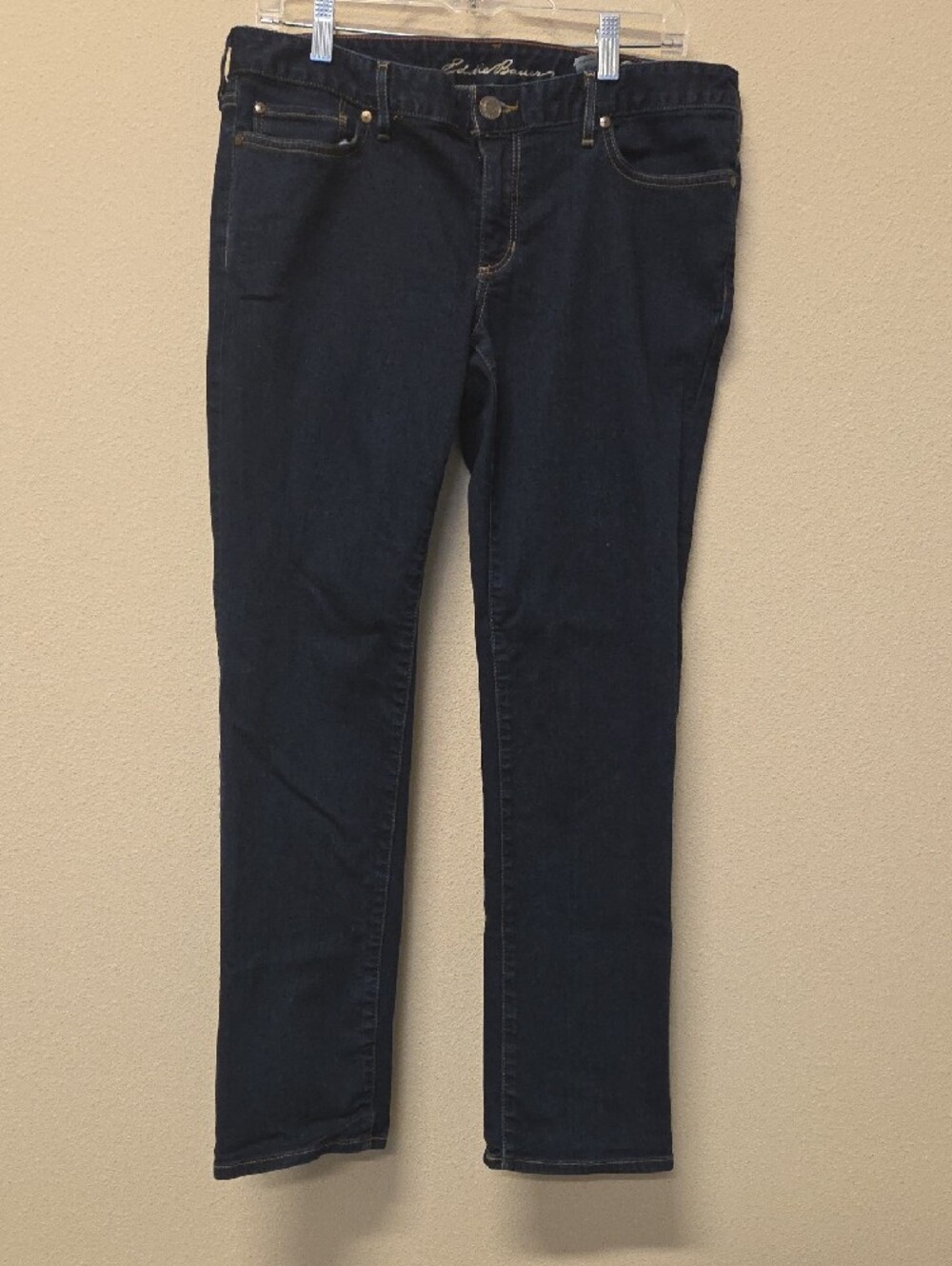 Eddie Bauer Women's Deep Indigo Straight-Leg Jeans Size 12P